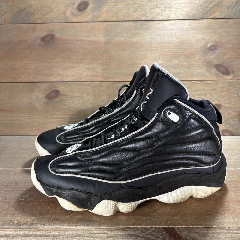 Nike Air Jordan Pro Strong Mens size 10.5 shoes Black Leather High Top sneakers